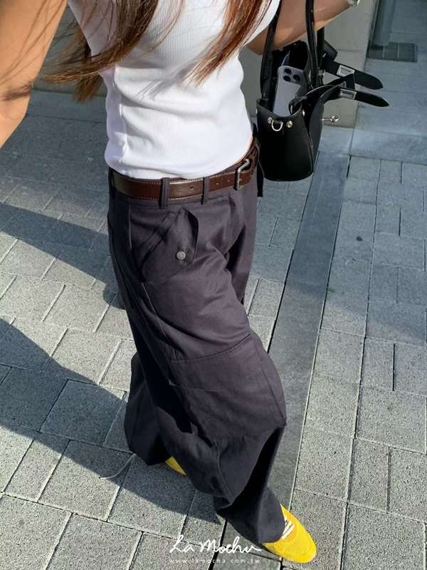 掀蓋口袋薄款工作褲